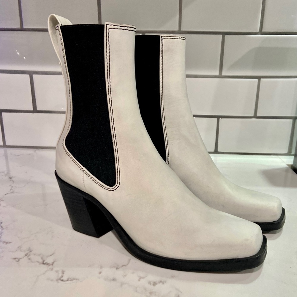 Rag and Bone Axis Boots Antique White Size 37.5 New